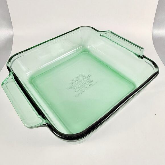 Vintage Anchor Hocking Ovenware Amber Glass Square Baking Dish #1035 2qt 8 X 8 - Picture 4 of 6